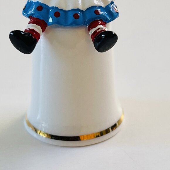 Thimble Raggedy Ann Fine bone Chine Gimbel and Sons Made in England Collectible - Picture 3 of 8